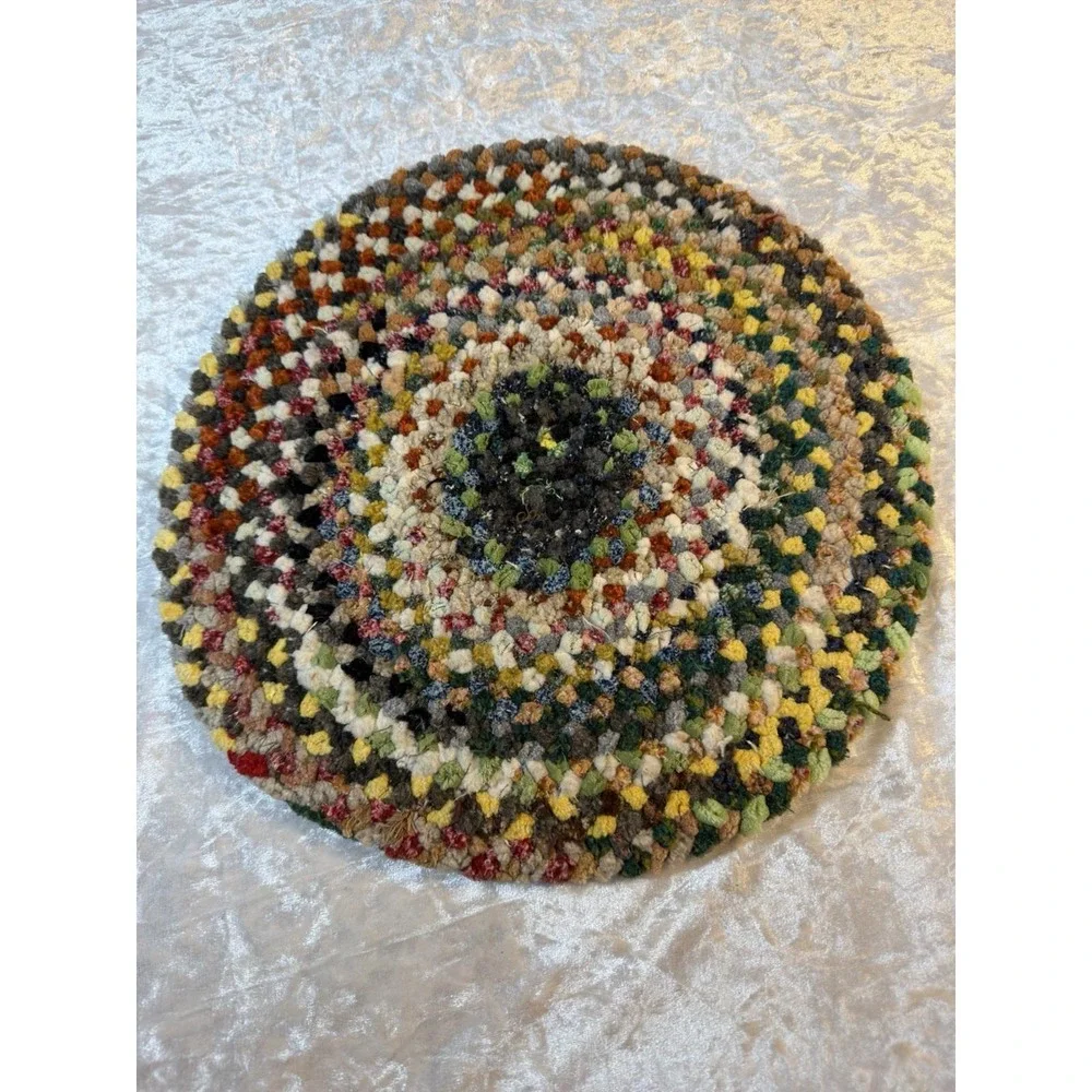 Vintage Handmade Braided Rag Rug 13